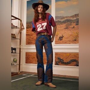Mother the saloon heel weekend out west jeans